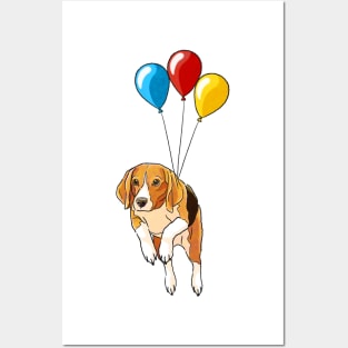 Floating Beagle Posters and Art